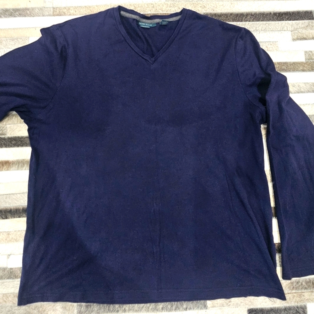 Perry Ellis Blue V-Neck Sweater